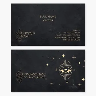 Business card template. Witchcraft, fortune telling.