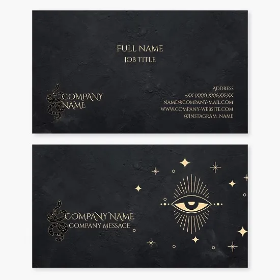 Business card template. Witchcraft, fortune telling.