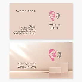 Mom and Baby Logo | Maternity Courses | Business Card Template