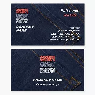 Denim Business Card Design