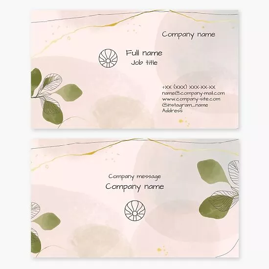 Business card template. Beach. Shell with pearl. Resort. Recreation and wellness. Seaside hotel.