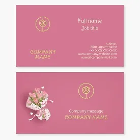Business card template Flower, bouquet