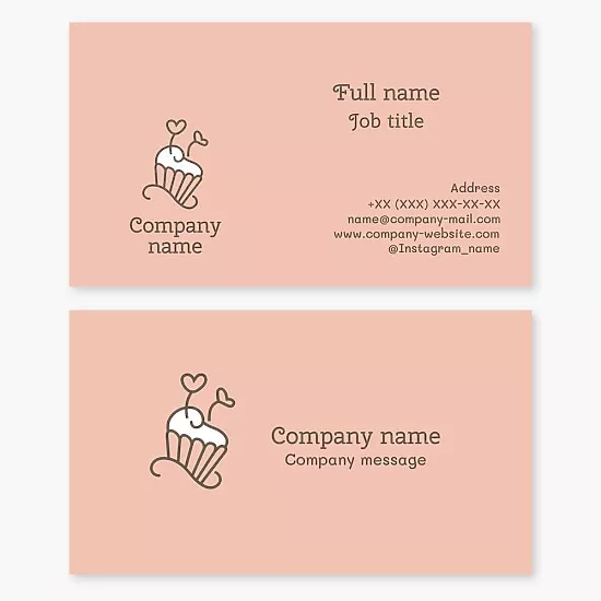 Business cards template Making pastries and cakes