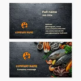 Seafood Business Card Template