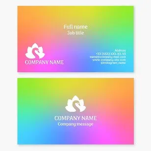 Business card template. Abstract. Beauty. Lotus, swan. Beauty salon.