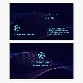 Business card template. Intelligence. Engineer.