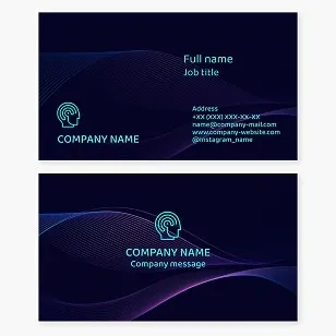Business card template. Intelligence. Engineer.