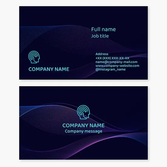 Business card template. Intelligence. Engineer.