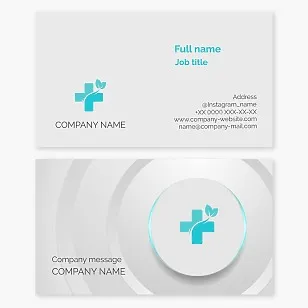 Business card template for healthcare. Hospital, clinic.