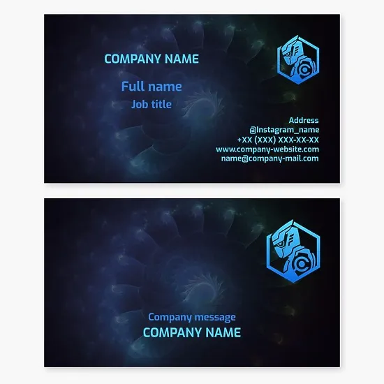 Robot Warrior. Computer Games. Movies. Business Card Template