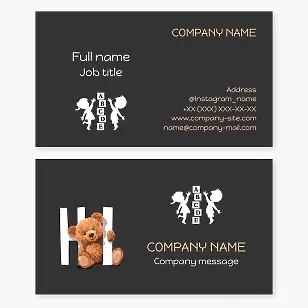 Business card template Child development and education