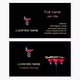 Business card template Cocktails