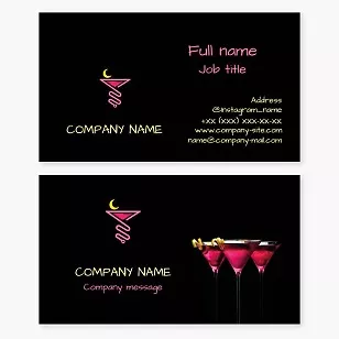 Business card template Cocktails