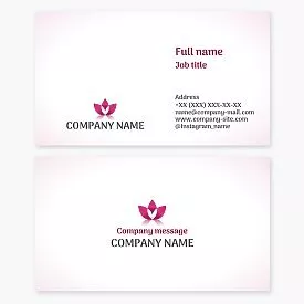 Business card template. Abstraction. Flower. Beauty salon.