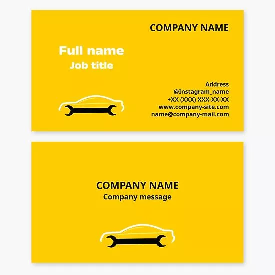 Auto Mechanic Business Card Template