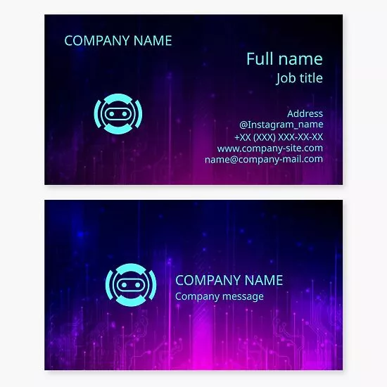 Tech Business Card Template 