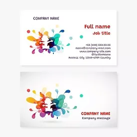 Splash of colors business card