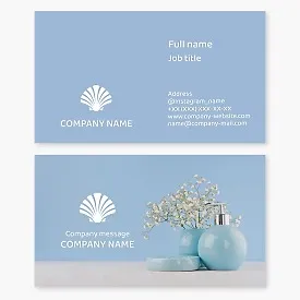 Business card template. Household goods. Personal care products. Toiletries.