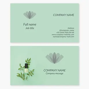 Business card template Nails