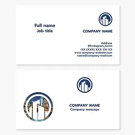 Business Card Template Construction and Real Estate