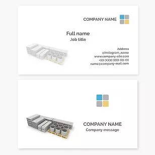 Concrete Services Construction Building Material Business Card Template