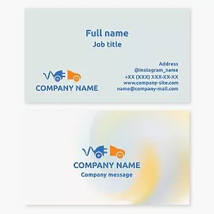 Electric Car EV Charging Business Card Template