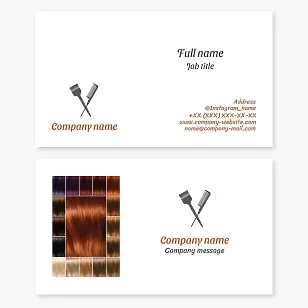 Business Card Template "Hair Coloring. Hairdressing Salon"