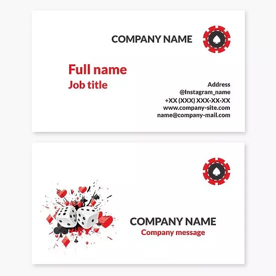 Poker Business Card Template