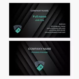 Home Security Shield Business Card Template