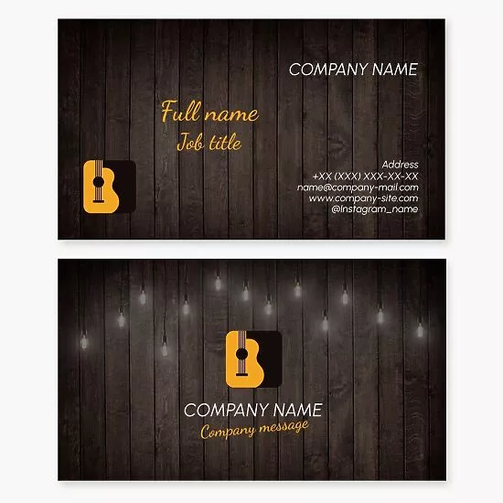 Guitar Music Business Card Template