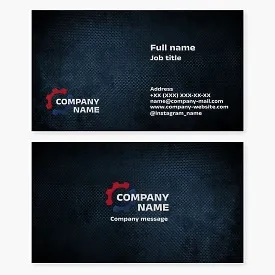 Business card template for an engineering and manufacturing company.