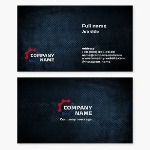 Business card template for an engineering and manufacturing company.