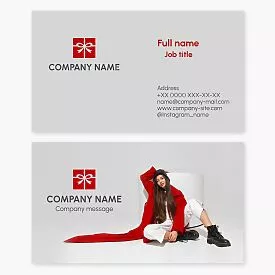 Business card template. Clothing and shoe store. Boutique.