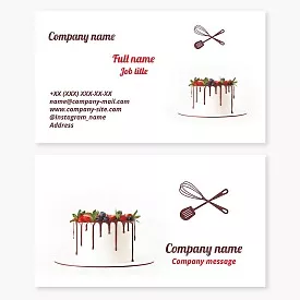 Patisserie business card template