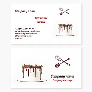 Patisserie business card template