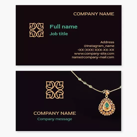 Jewelry Business Card Template