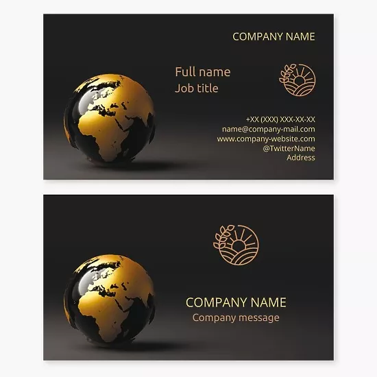 Ecology business card template, Generic World