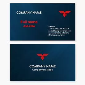 Business card template. Abstraction. Eagle. Wings. Transportation. Letter T.
