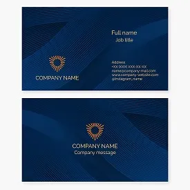 Business card template. Abstract. Shield, sun. Environmental organization. Insurance.