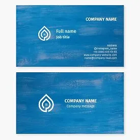 Water Home Logo | Plumbing Business Card Template