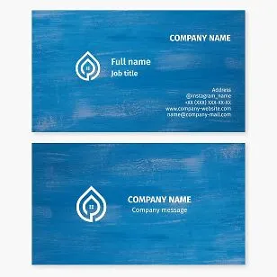 Water Home Logo | Plumbing Business Card Template