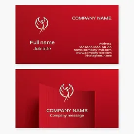 Business card template. Phoenix. Abstract. Symbol of rebirth, renewal, immortality, and hope.