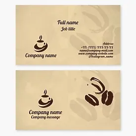 Coffee Shop Cafe Business Card Template