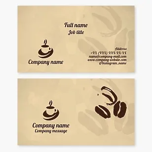 Coffee Shop Cafe Business Card Template