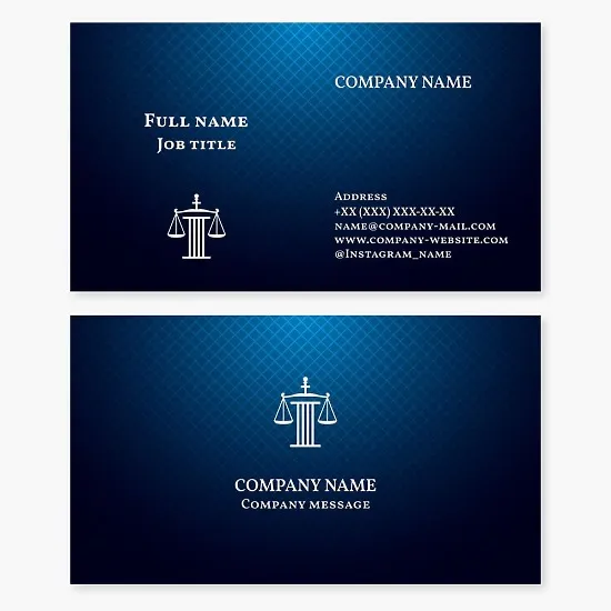 Law Firm Lawyer Business Card Template