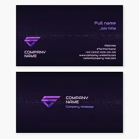 Business card template. Abstract, sport, movement, flight, letter Ж.