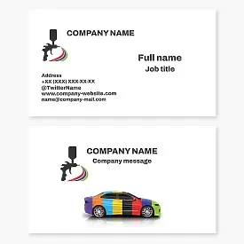 Business card template Car painting