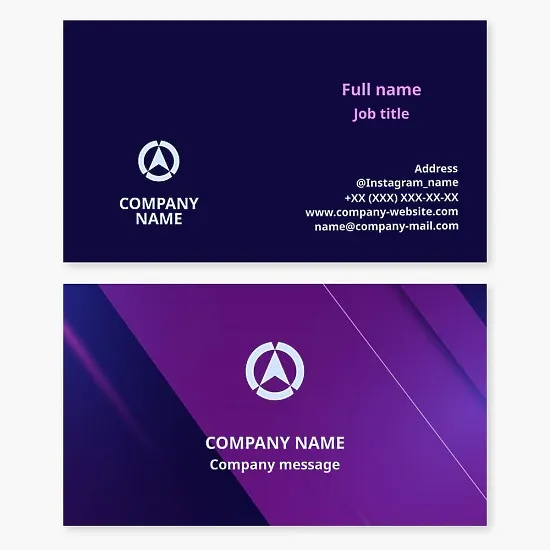 Navigation Arrow Icon | Navigator | Landmark | Directional Vector | Business Card Template | Letter O.