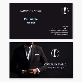 Mens Suits Business Card Template