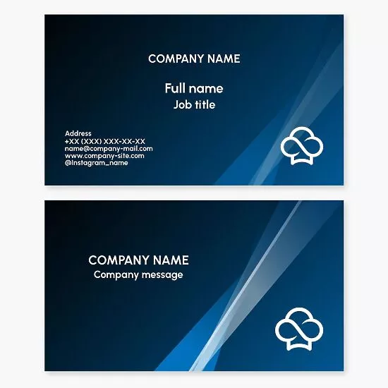 Chef Hat Logo | Restaurant Business Card Template